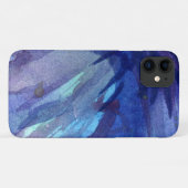 Waterverf Blue Phone iPhone Case (Achterkant (horizontaal))