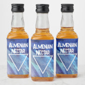 Waterverf Blue Phone Likeurfles Etiket (Flessen)