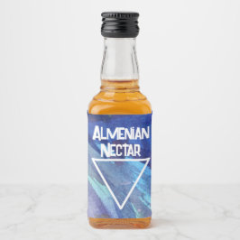 Waterverf Blue Phone Likeurfles Etiket