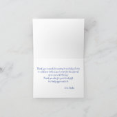 Waterverf Blue Pumpkin Baby shower Dank u kaart (Binnen)