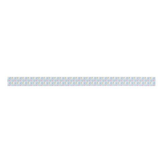 Waterverf Blue Ribbons en Holly Grosgrain Lint (Voorkant)