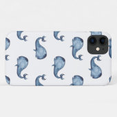 Waterverf Blue schattige walvis. Zeedieren Case-Mate iPhone Case (Achterkant (horizontaal))