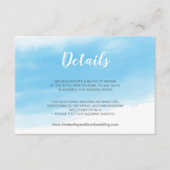 Waterverf Blue Seaside Wedding Detail Informatiekaartje (Voorkant)
