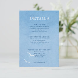 Waterverf Blue Sky Wedding Enclosure Kaarten