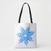 Waterverf Blue Snowflake Pattern Tote Bag (Voorkant)