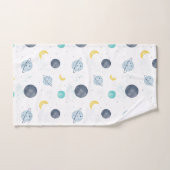 Waterverf Blue Space Planet Patroon Bad Handdoek (Handdoek)