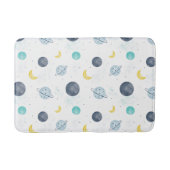 Waterverf Blue Space Planet Patroon Badmat (Voorkant)