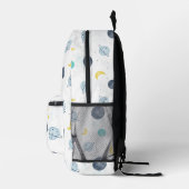 Waterverf Blue Space Planet Patroon Bedrukte Rugzak (Rechts)