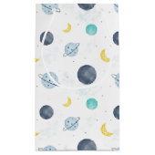 Waterverf Blue Space Planet Patroon Klein Cadeauzakje (Achterkant)