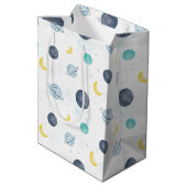 Waterverf Blue Space Planet Patroon Medium Cadeauzakje (Achterkant Gekanteld)