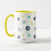 Waterverf Blue Space Planet Patroon Mok (Links)
