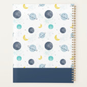 Waterverf Blue Space Planet Patroon Planner (Achterkant)