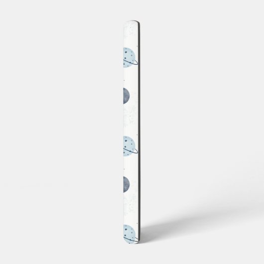 Waterverf Blue Space Planet Patroon Samsung Galaxy Hoesje (Linkerkant)