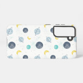Waterverf Blue Space Planet Patroon Samsung Galaxy Hoesje (Achterkant horizontaal)