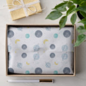 Waterverf Blue Space Planet Patroon Tissuepapier (Geschenk)