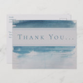 Waterverf Blue Splas Wedding Invitation Hartelijk  Briefkaart (Voorkant / Achterkant)