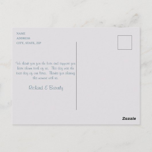 Waterverf Blue Splas Wedding Invitation Hartelijk  Briefkaart (Achterkant)