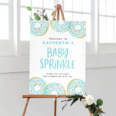 Waterverf Blue Sprinkle Donuts Baby Sprinkle Poster