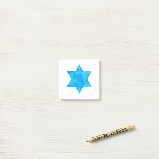 waterverf Blue Star van David Post-it® Notes (Op bureau)