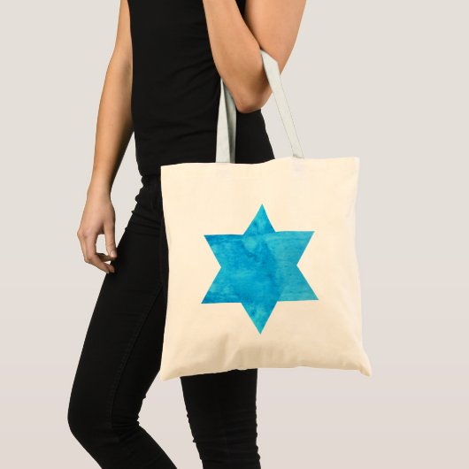 waterverf Blue Star van David Tote Bag (Voorkant (product))