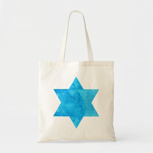 waterverf Blue Star van David Tote Bag (Voorkant)