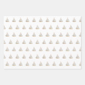 Waterverf Blue Stripe zeilboot Inpakpapier Vel (Voorkant 2)