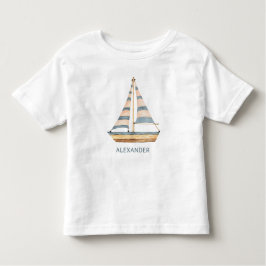 Waterverf Blue Stripe zeilboot Kinder Shirts