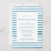 Waterverf Blue Stripes Baby shower by Mail Kaart (Voorkant)