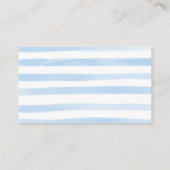 Waterverf Blue Stripes Beach Transport Informatiekaartje (Achterkant)