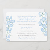Waterverf Blue Sweet Peas Poem Boy Baby shower Kaart (Voorkant)