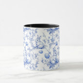 Waterverf Blue Toile de Jouy Paashaas Mok (Midden)