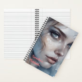 Waterverf Blue Tones Vrouwenportret Notitieboek (Binnen)