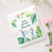 Waterverf Blue Trex Greenery Kinder 3e verjaardag Bedankzakje (Gezegeld)