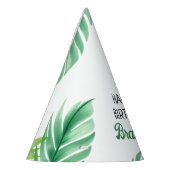 Waterverf Blue Trex Greenery Kinder 3e verjaardag Feesthoedjes (Links)