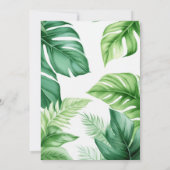 Waterverf Blue Trex Greenery Kinder 3e verjaardag Kaart (Achterkant)