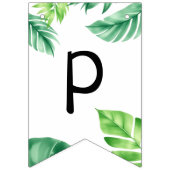 Waterverf Blue Trex Greenery Kinder 3e verjaardag Vlaggetjes (Derde vlag)