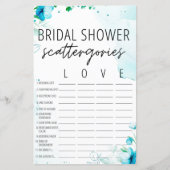 Waterverf Blue Vrijgezellenfeest Scattergories Gam (Voorkant)