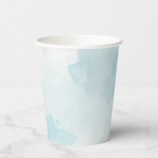Waterverf Blue Wash Papieren Bekers (Links)