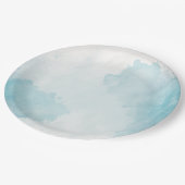 Waterverf Blue Wash Papieren Bordje (Gekanteld)