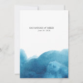 Waterverf Blue Wash Weddenschap Aankondiging (Achterkant)