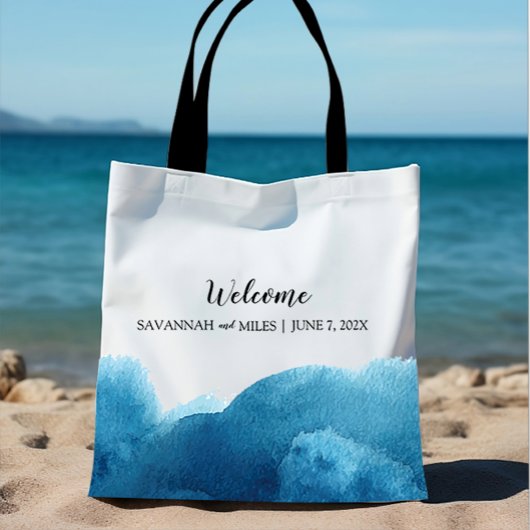 Waterverf Blue Wash WeduwWelkomsttas Tote Bag