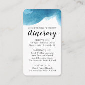 Waterverf Blue Wave Reisroute Insert Visitekaartje (Achterkant)