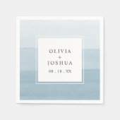 Waterverf Blue Wedding Servet (Voorkant)