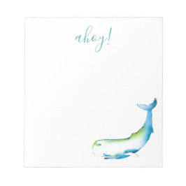 Waterverf Blue Whale - Aangepaste artikelen Notitieblok