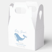 Waterverf Blue Whale Baby shower Bedankdoosjes (Geopend)