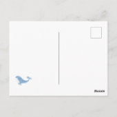 Waterverf Blue Whale Baby shower Invitation Briefkaart (Achterkant)