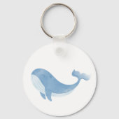 Waterverf Blue Whale Baby shower Sleutelhanger (Achterkant)