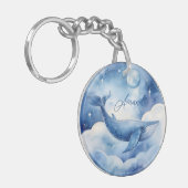 Waterverf Blue Whale Dream Sleutelhanger (Voorkant Links)