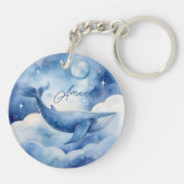 Waterverf Blue Whale Dream Sleutelhanger (Achterkant)