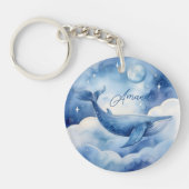 Waterverf Blue Whale Dream Sleutelhanger (Voorkant)